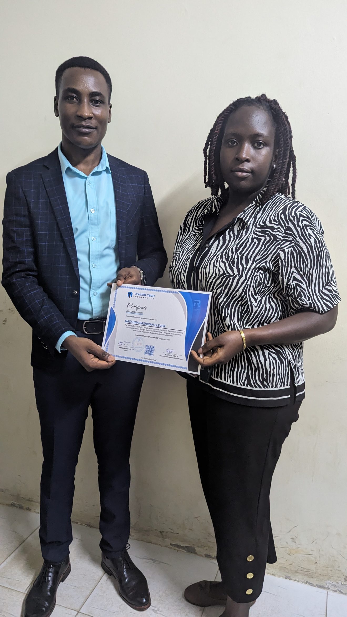 internship completion (June intake) Razor Tech Company RAZOR TECH COMPANY LTD